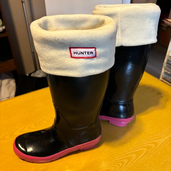 hunter original tall boots size 8 with liner - Picture 7 of 10